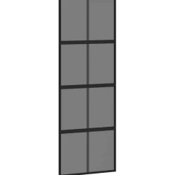 vidaXL Skjutdörr svart 76x205 cm härdat glas och aluminium
