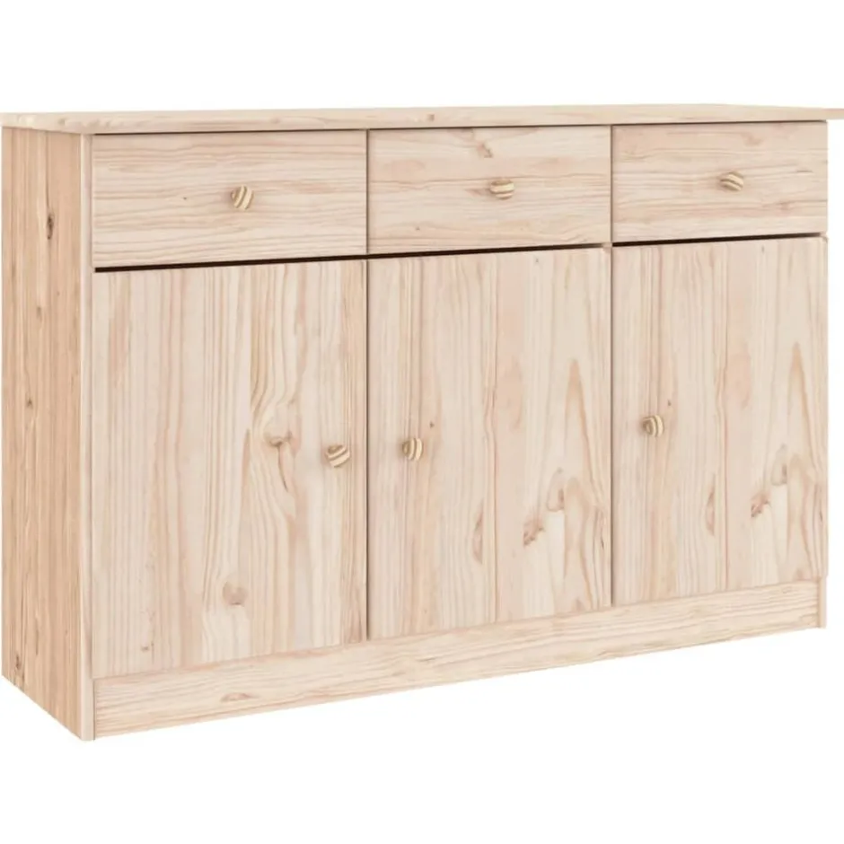 Hot vidaXL Skänk ALTA 112x35x73 cm massiv furu Naturfärg