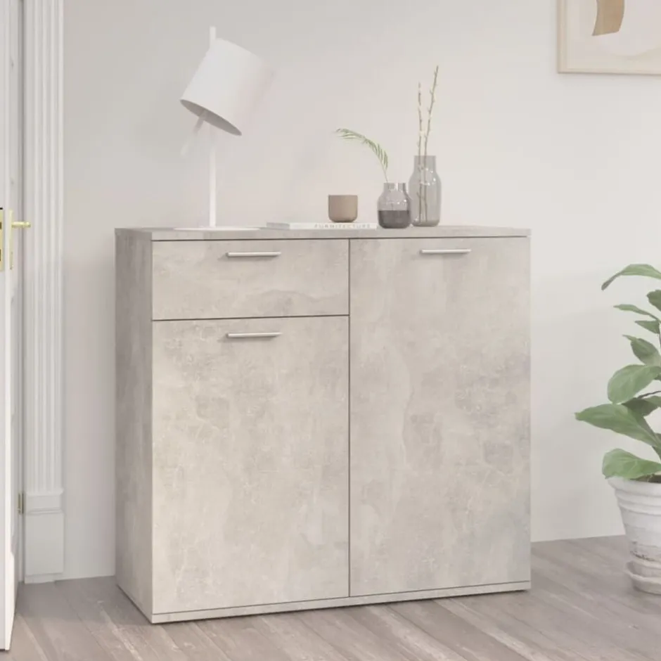 Sale vidaXL Skänk 80x36x75 cm konstruerat trä Betonggrå