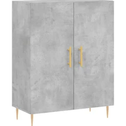 New vidaXL Skänk 69,5x34x90 cm konstruerat trä Betonggrå