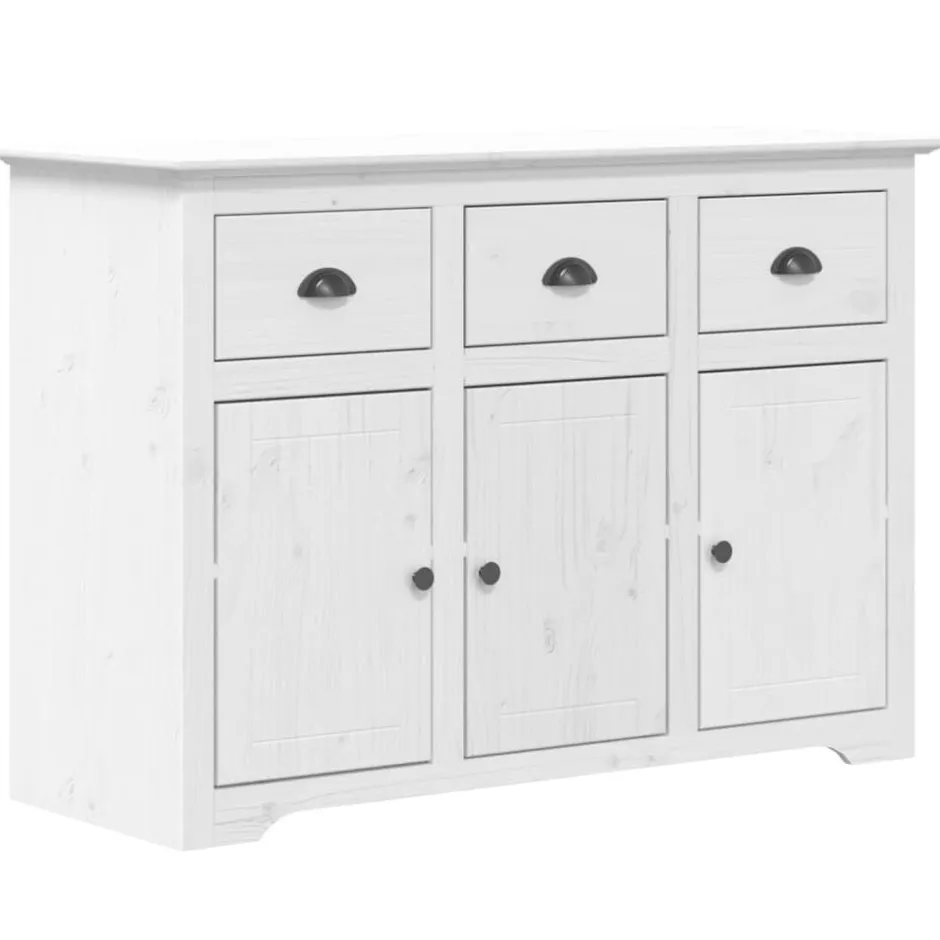 Discount vidaXL Skänk BODO 115,5x44x80 cm massiv furu Vit