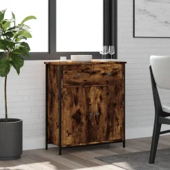 vidaXL Skänk brun ek 70x30x80 cm konstruerat trä