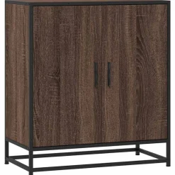 vidaXL Skänk brun ek 68x35x76 cm konstruerat trä och metall
