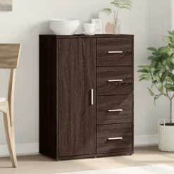 vidaXL Skänk brun ek 60x31x84 cm konstruerat trä