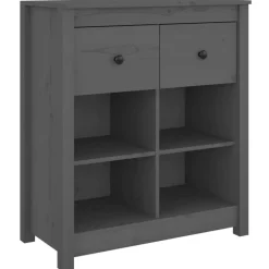 Online vidaXL Skänk 70x35x80 cm massiv furu Grå