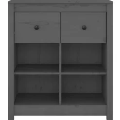 Online vidaXL Skänk 70x35x80 cm massiv furu Grå