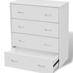 New vidaXL Skänk med 4 lådor 60x30,5x71 cm Vit