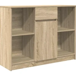 Hot vidaXL Skänk med låda 101x35x76 cm konstruerat trä Sonoma ek