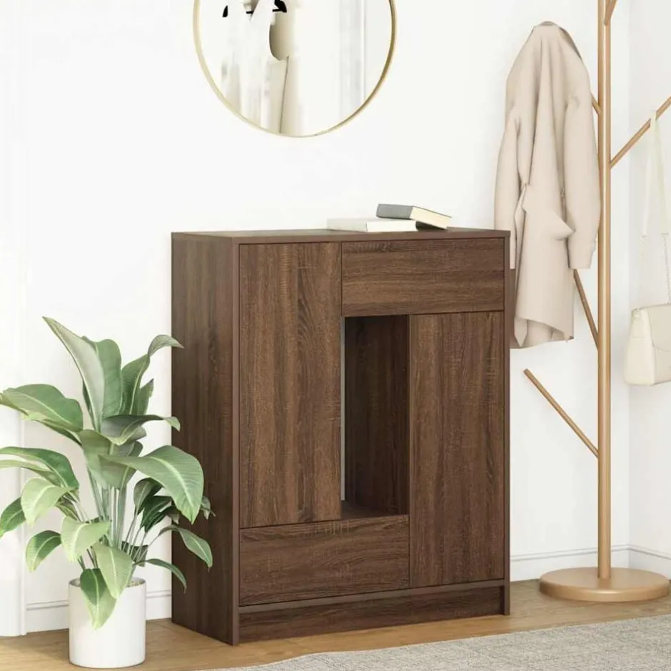 Sale vidaXL Skänk med lådor och dörrar 73x31x90 cm brun ek