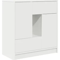 vidaXL Skänk med lådor och dörrar vit 70,5x34x74,5 cm