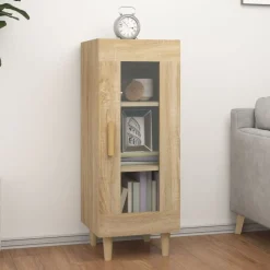 vidaXL Skänk sonoma-ek 34,5x34x90 cm konstruerat trä