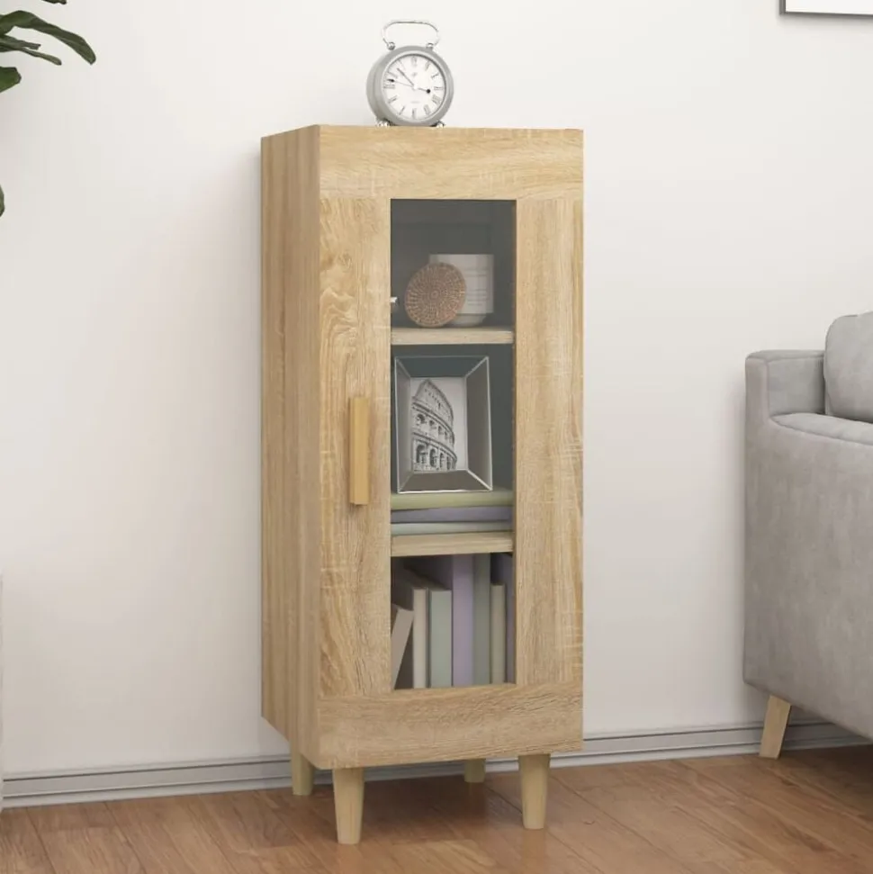 vidaXL Skänk sonoma-ek 34,5x34x90 cm konstruerat trä