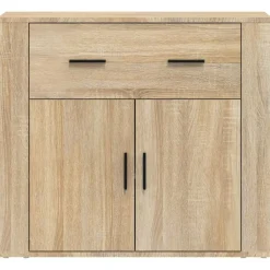 Hot vidaXL Skänk sonoma-ek 80x33x70 cm konstruerat trä Sonoma ek