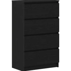 vidaXL Skänk svart ek 60x35x98,5 cm konstruerat trä