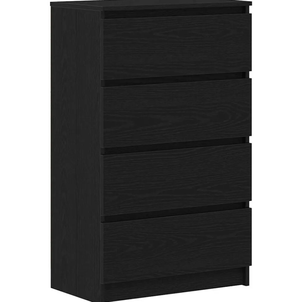 vidaXL Skänk svart ek 60x35x98,5 cm konstruerat trä