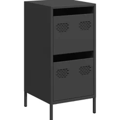vidaXL Skänk svart 35x39x73,5 cm kallvalsat stål