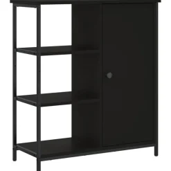 vidaXL Skänk svart 70x30x80 cm konstruerat trä