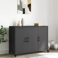 vidaXL Skänk svart 100,5x39x72 cm stål