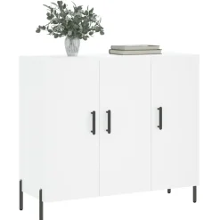 vidaXL Skänk vit 90x34x80 cm konstruerat trä