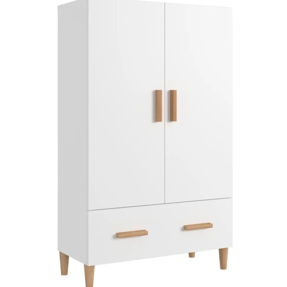 vidaXL Skänk vit 70x31x115 cm konstruerat trä