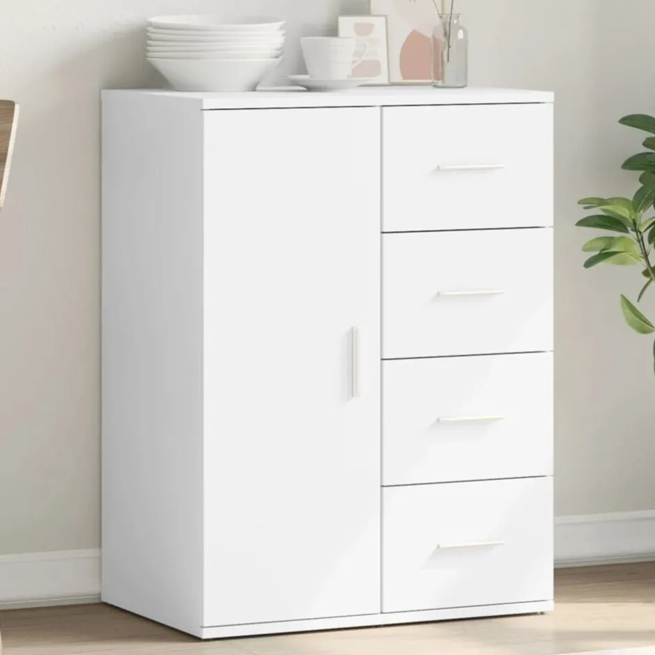 Outlet vidaXL Skänk 59x39x80 cm konstruerat trä Vit