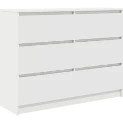 vidaXL Skänk vit 100x35x76 cm konstruerat trä