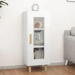 vidaXL Skänk vit 34,5x34x90 cm konstruerat trä