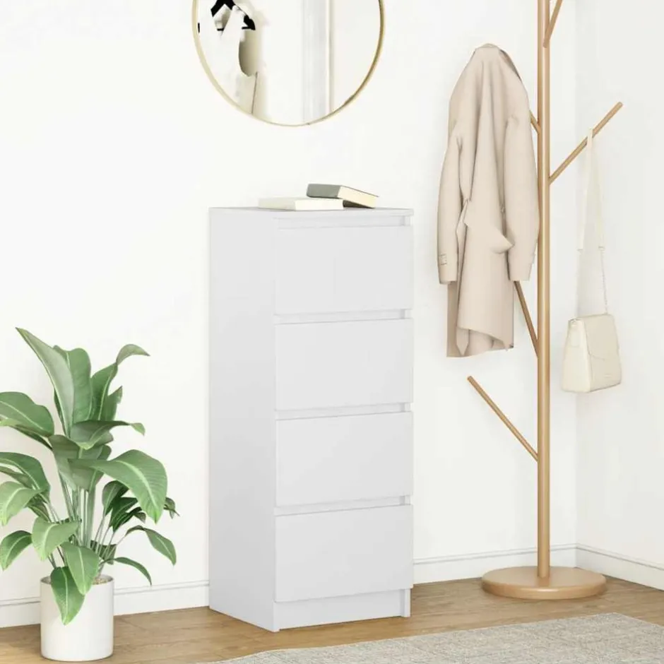 Discount vidaXL Skänk 37,5x35x99 cm konstruerat trä Vit