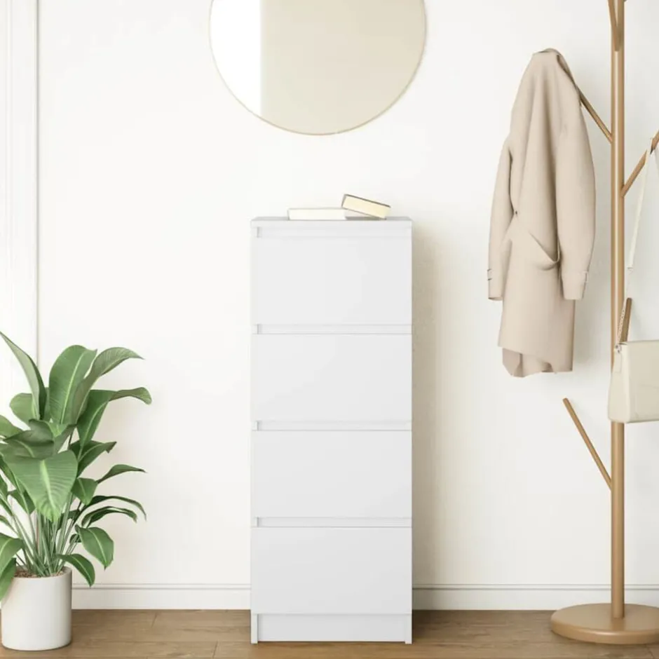 Discount vidaXL Skänk 37,5x35x99 cm konstruerat trä Vit