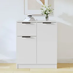 vidaXL Skänk vit 60x30x70 cm konstruerat trä