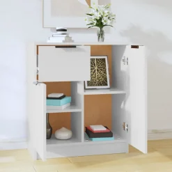 vidaXL Skänk vit 60x30x70 cm konstruerat trä