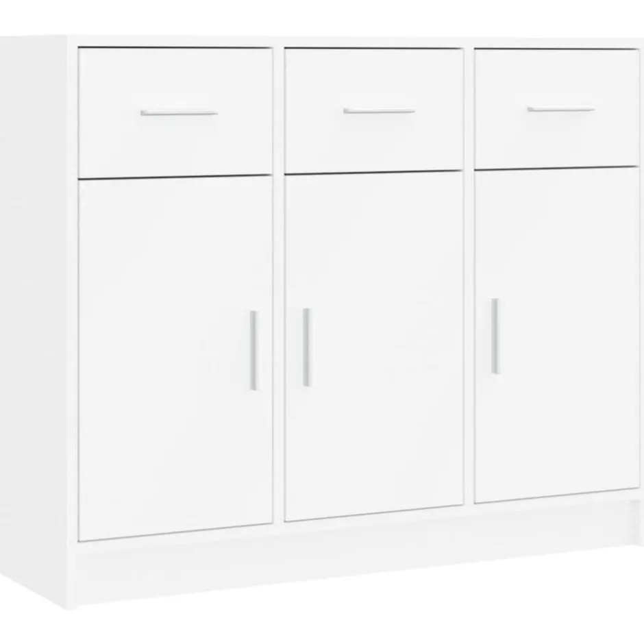 Outlet vidaXL Skänk 91x28x75 cm konstruerat trä Vit