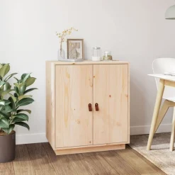 vidaXL Skänk 65,5x40x75 cm massiv furu
