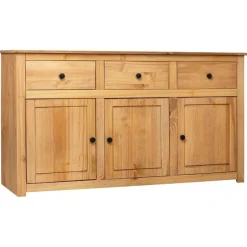 Online vidaXL Skänk 135x40x80 cm massiv furu panama Brun