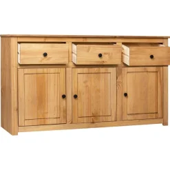 Online vidaXL Skänk 135x40x80 cm massiv furu panama Brun