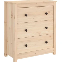 vidaXL Skänk 70x35x80 cm massiv furu