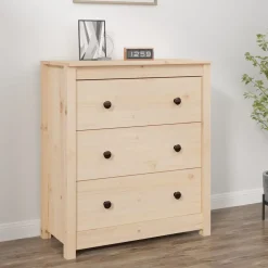 vidaXL Skänk 70x35x80 cm massiv furu