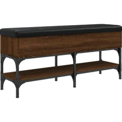 Discount vidaXL Skobänk 102x32x45 cm konstruerat trä brun ek