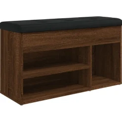 Discount vidaXL Skobänk 82x32x45,5 cm konstruerat trä brun ek