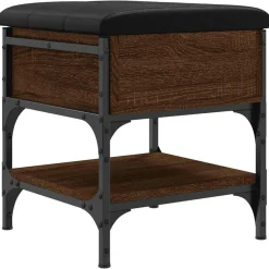 Outlet vidaXL Skobänk 42x42x45 cm konstruerat trä brun ek