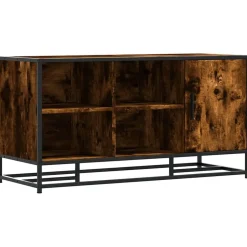 Outlet vidaXL Skobänk 100x40x53,5 cm konstruerat trä och metall Rökfärgad ek