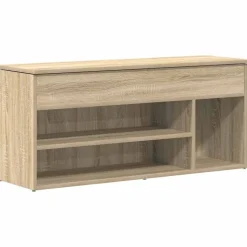 vidaXL Skobänk sonoma ek 102x30,5x45 cm konstruerat trä
