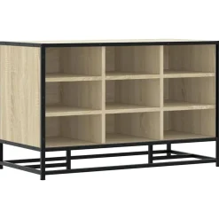 vidaXL Skobänk sonoma-ek 84x40x53,5 cm konstruerat trä och metall
