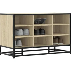 vidaXL Skobänk sonoma-ek 84x40x53,5 cm konstruerat trä och metall