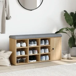 New vidaXL Skobänk sonoma-ek 102x32x50 cm konstruerat trä Sonoma ek
