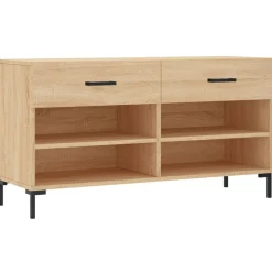 vidaXL Skobänk sonoma-ek 102x35x55 cm konstruerat trä