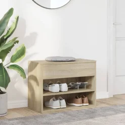 Discount vidaXL Skobänk sonoma-ek 60x30x45 cm konstruerat trä Sonoma ek