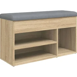 Hot vidaXL Skobänk sonoma-ek 82x32x45,5 cm konstruerat trä Sonoma ek