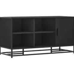 vidaXL Skobänk svart 100x40x53,5 cm konstruerat trä och metall