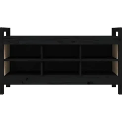 Sale vidaXL Skobänk 110x40x60 cm massiv furu Svart